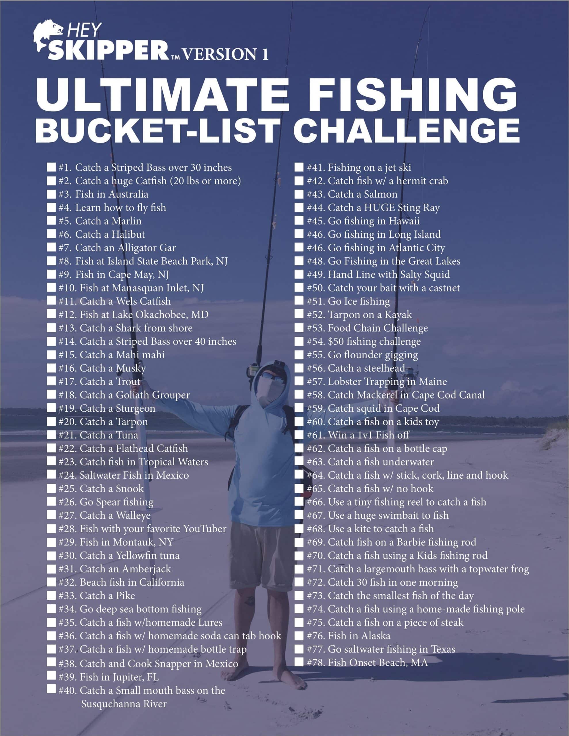 Hey Skipper Fishing Tutorials Ultimate Fishing Bucket-List Challenge v1
