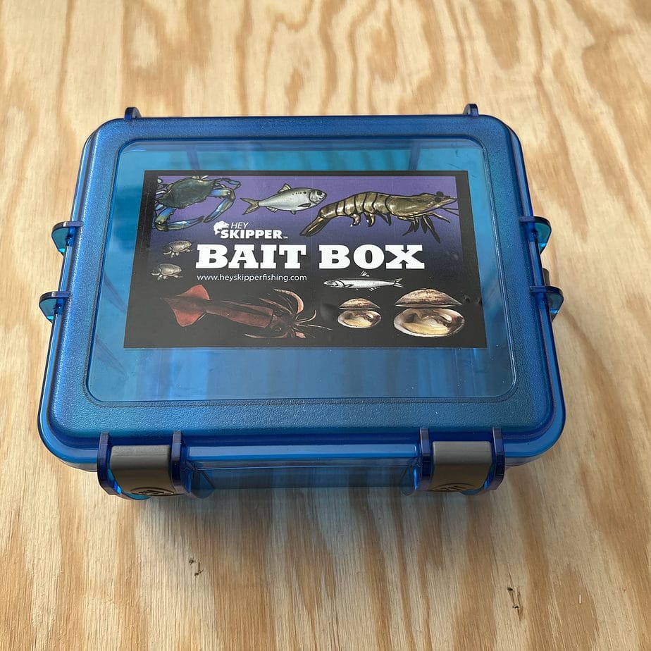 Skipper House Special Bait Box- Shrimpy Bits, Squidy Bits Tentacles, Squidy  Bits Slab, Waterproof Bait Box - Hey Skipper