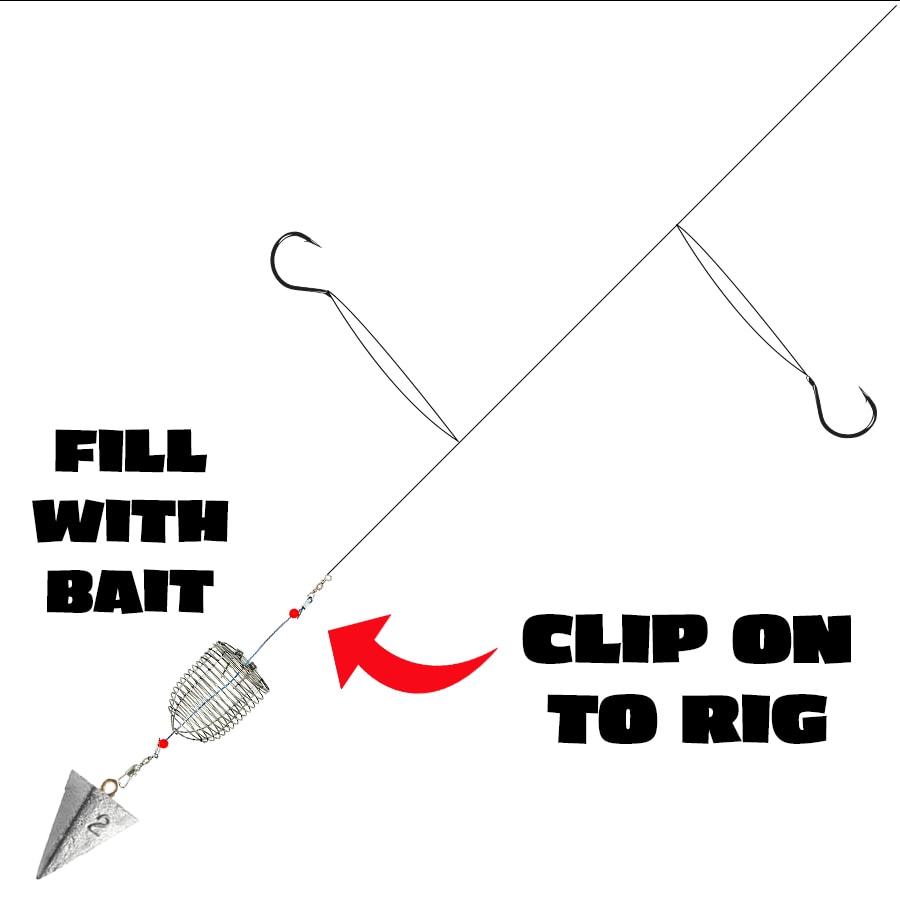 Mini Bait Cage- Fishing Rig Attachment - Hey Skipper